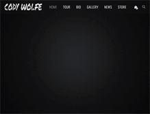 Tablet Screenshot of codywolfemusic.com